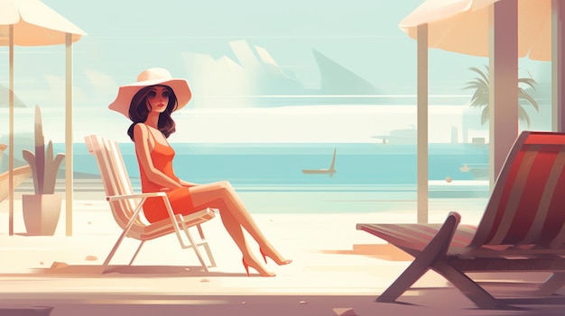 Minimalist Drawing Poster By James Gilleard Featuring Cute Lisa