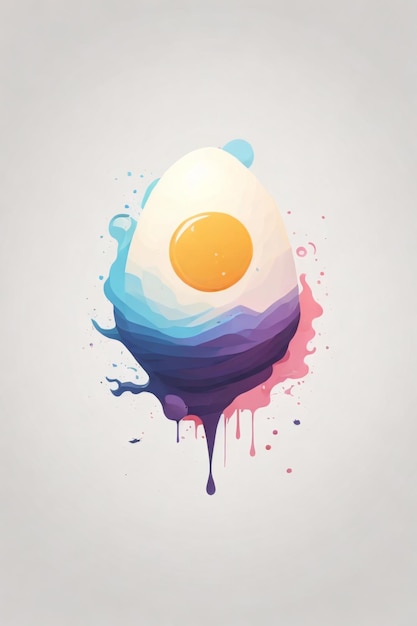 Minimalist Egg Vector Logo Illustration