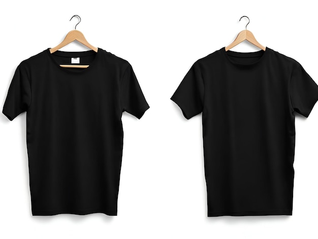 Minimalist Elegance Black TShirt Mockup on White