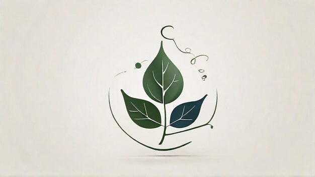 Photo a minimalist emblem of nature and sophistication