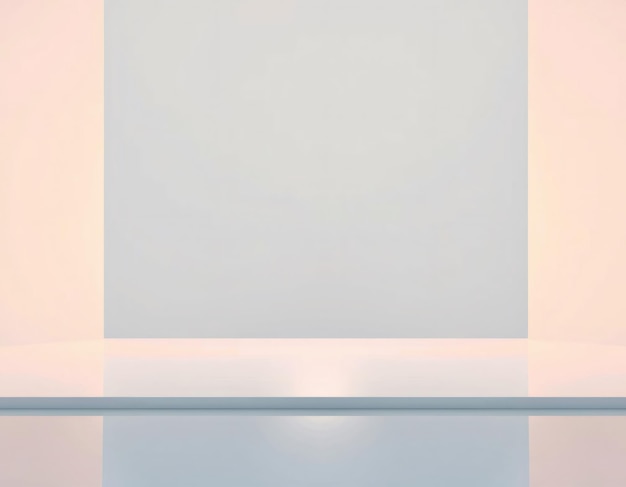 Photo minimalist empty stage with soft lighting