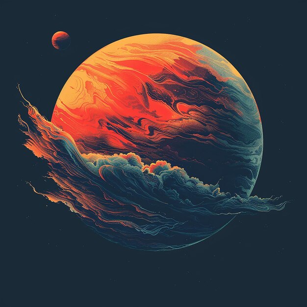 Photo minimalist exoplanet fluid design