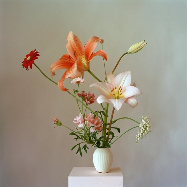 A minimalist floral arrangement with a few choice blooms