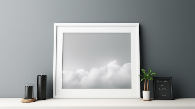 Minimalist Frame Analysis Mockup With Thunder Background 7x5 Frame Size