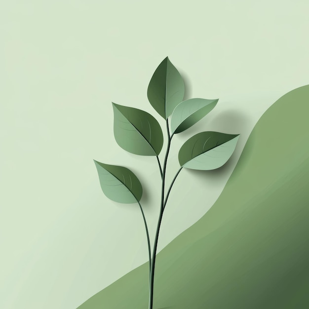 Minimalist Full Background Wallpaper for Sustainability Presentation Generative AI