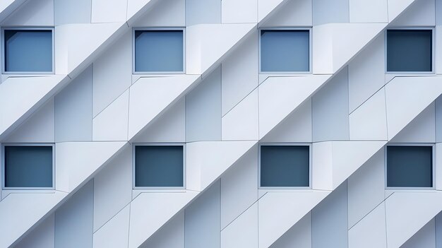 Minimalist Geometric Architectural Abstract with Angled Facade Patterns