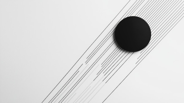 Photo minimalist geometric black and white ball artwork