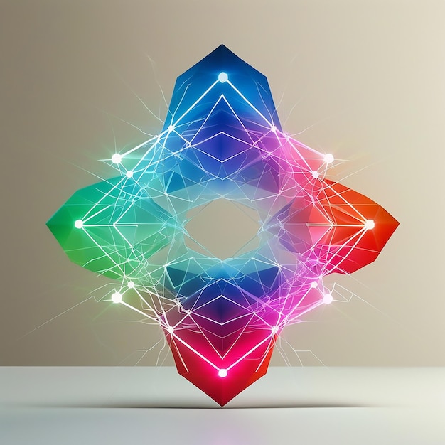 minimalist geometric pattern where electricity flows through interconnected triangles or hexagons