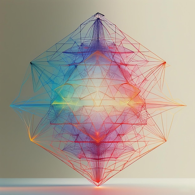 minimalist geometric pattern where electricity flows through interconnected triangles or hexagons