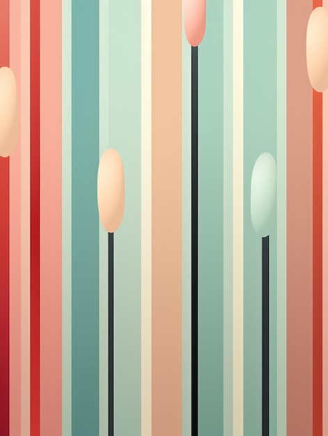 Minimalist Graphic Art Design in Pastel Colors AI Generated 3D Image