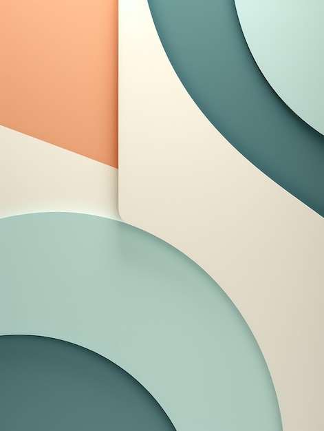 Minimalist Graphic Art Design in Pastel Colors AI Generated 3D Image