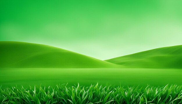 Minimalist Green Grass Field