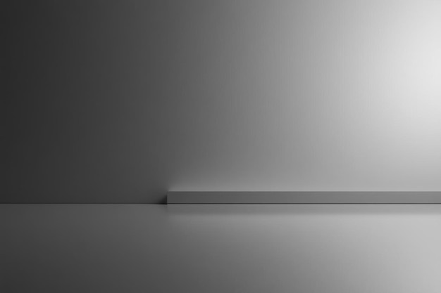 Photo minimalist grey studio background with subtle lighting