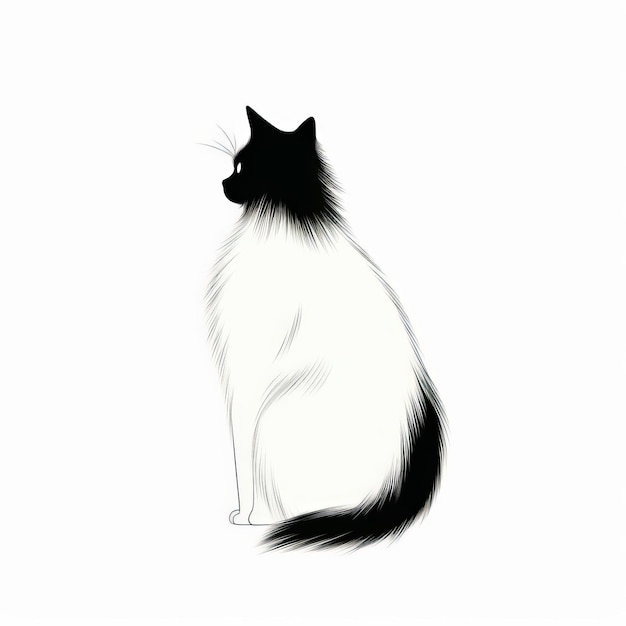 Minimalist Handdrawn Ragdoll Profile Image