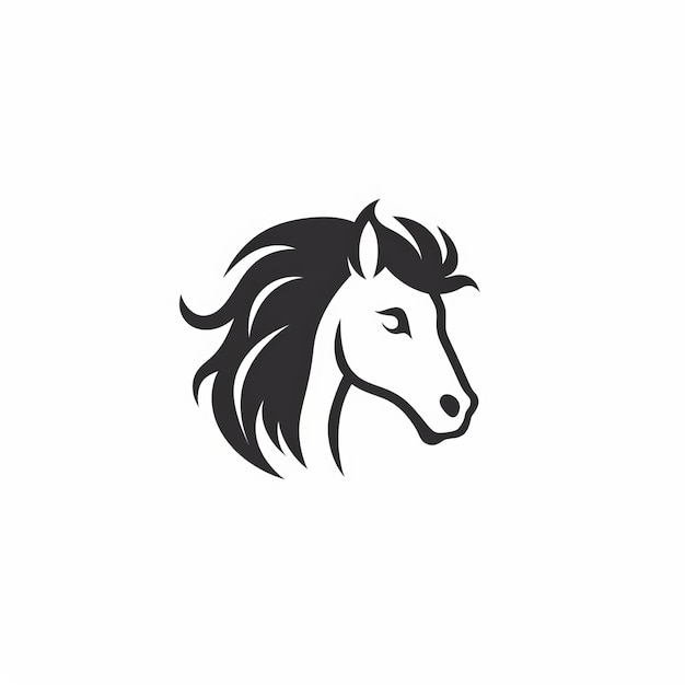 Minimalist Horse Head Logo Attractive And Simple Design