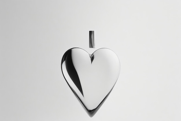 Minimalist Image Portraying a Small Heart With Emphasis On a Transparent Setting