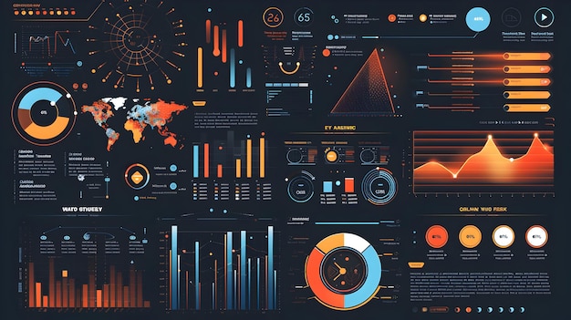 Photo minimalist infographic slide for data visualization and presentation