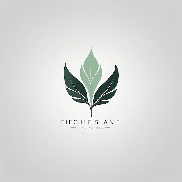 Photo minimalist leaf logo design