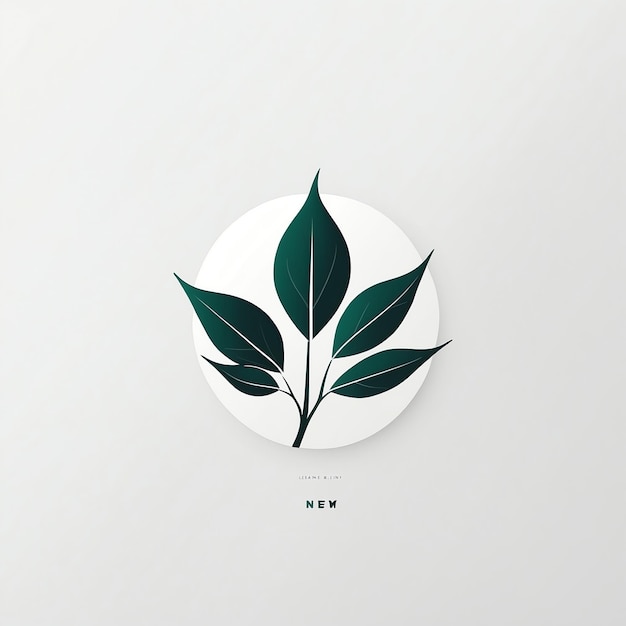 Photo minimalist leaf logo design