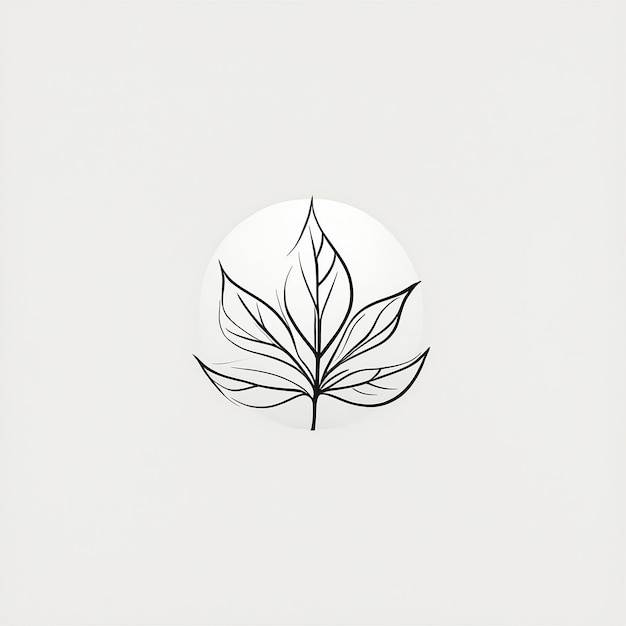 Photo minimalist leaf logo design