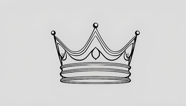 Photo minimalist line drawing of a crown