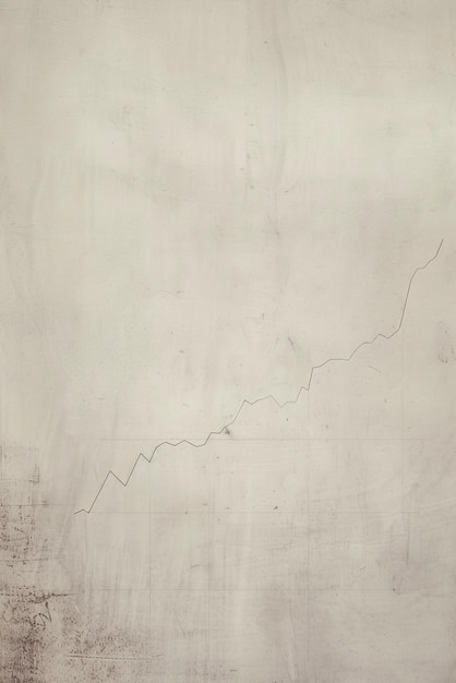 A minimalist line graph on a soft gray canvas indicating market growth