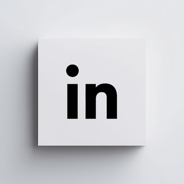 Minimalist LinkedIn Icon Illustration A Modern and Stylish Design