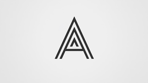 Photo a minimalist logo featuring the letter a in a sleek geometric design