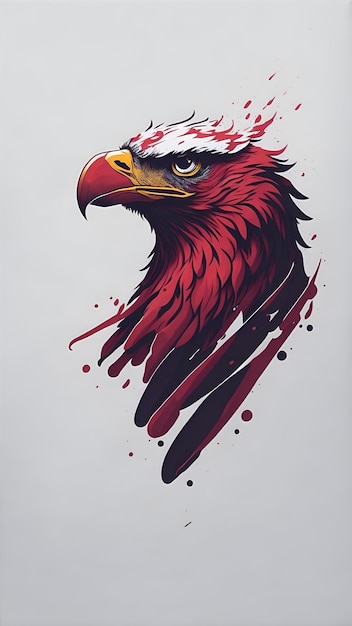 Minimalist logo illustration of vector art of an eagle