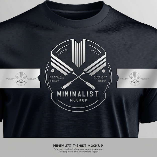 Photo minimalist masterpiece sleek tshirt design mockup