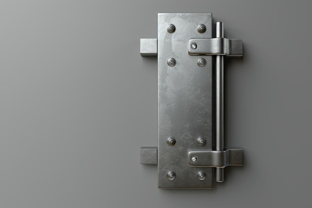 Photo a minimalist metal sliding door latch epitomizing simplicity and industrial design