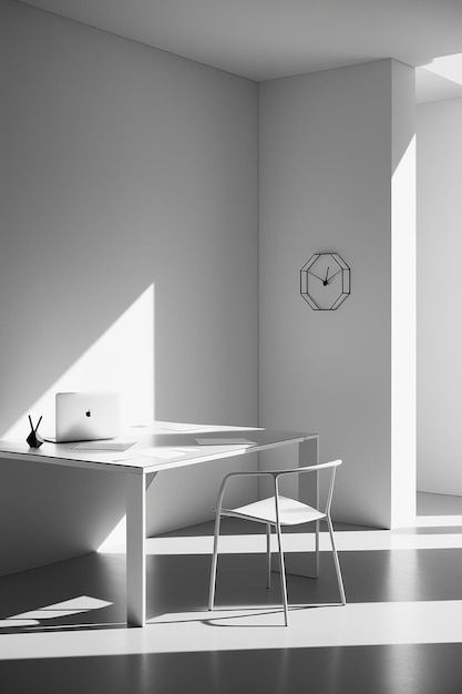 Photo minimalist modern workspace interior