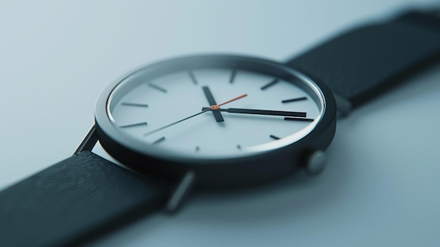 minimalist modern wristwatch on plain background elegant simplicity