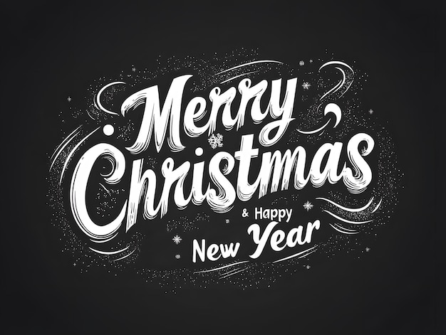 Photo minimalist monochrome christmas new year typography