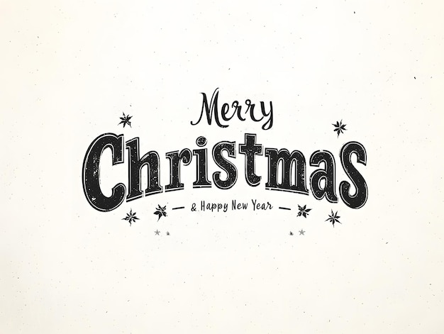 Photo minimalist monochrome christmas new year typography