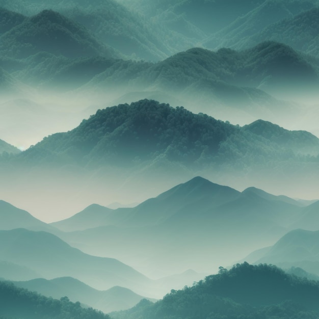 A minimalist mountain big hills generative AI