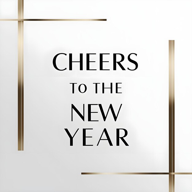 Photo minimalist new years message with elegant typography