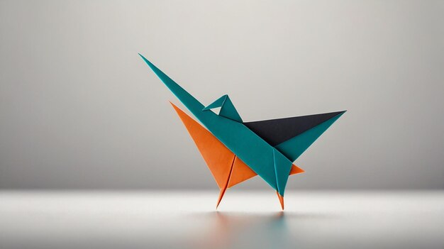 Photo minimalist origami bird icon