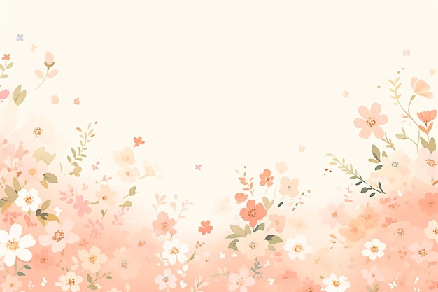 Minimalist pastel Seamless pattern of tiny vintage floral wallpaper