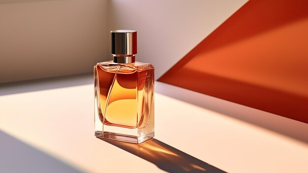 Minimalist perfume bottle modern product photography Generative AI