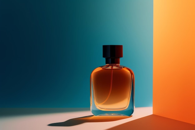 Minimalist photo of perfume bottle mockup