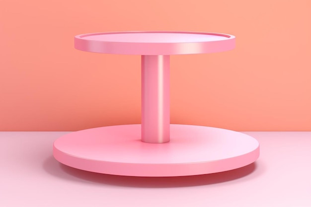 Minimalist Podium Magic SoftColored Rendering for Product Display