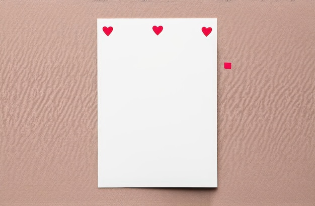 Minimalist postcard for valentines day february