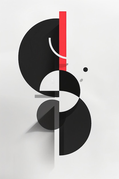 Photo minimalist poster employing a mix geometric shapes ai generate illustration