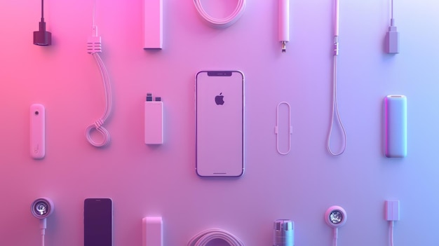 Photo minimalist product photography of an apple smartphone