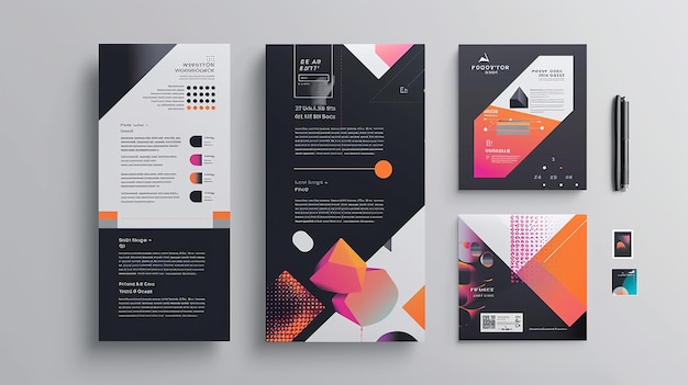 Photo minimalist and professional modern corporate flyer design template set for effective business promot