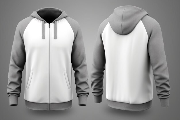 Photo minimalist raglan jacket template for custom clothing