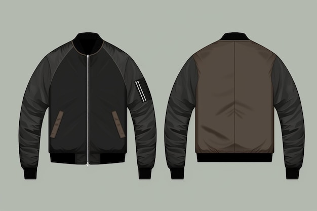 Minimalist Raglan Jacket Template for Custom Clothing