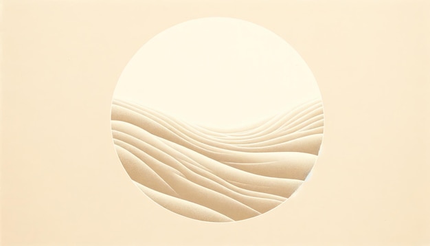 Photo minimalist sand dunes in circular framexa