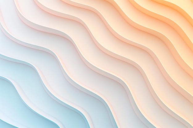 Minimalist Serene Waves Pattern on White Background Retro Wallpaper Style